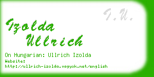 izolda ullrich business card